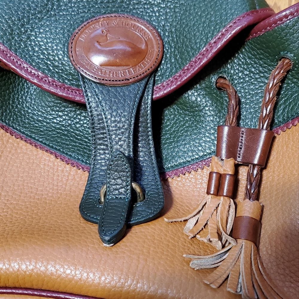 Vintage 1990s Teton Dooney and Bourke Saddle Bag Drawstring Purse USA Made - Picture 13 of 13